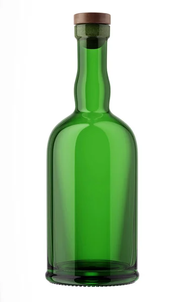 Groene rum fles — Stockfoto