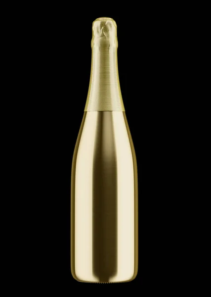 Goldene Champagnerflasche — Stockfoto