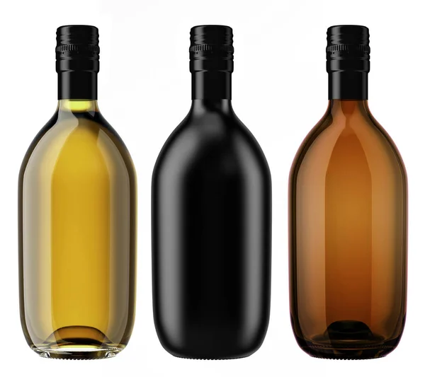 Dark scotch bottles — Stock Photo, Image