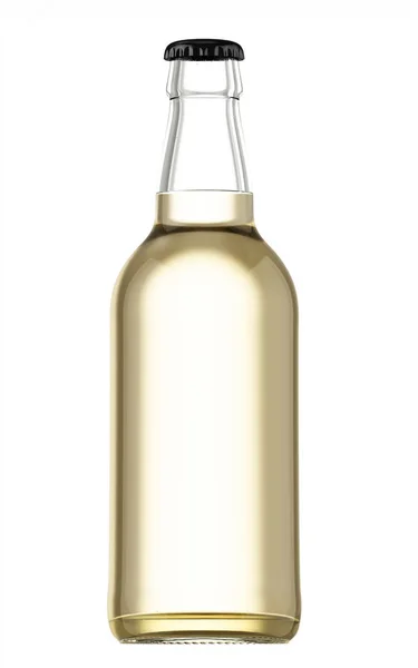 Bottiglia trasparente di birra — Foto Stock