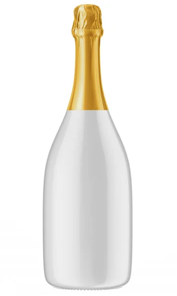 Top doré sur bouteille de champagne — Photo