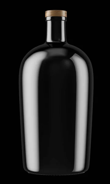 Бутылка бренди с деревянным бонгом — стоковое фото