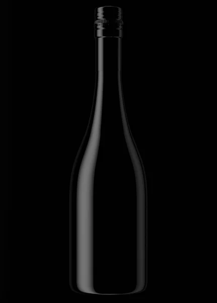 Bouteille de champagne noir — Photo