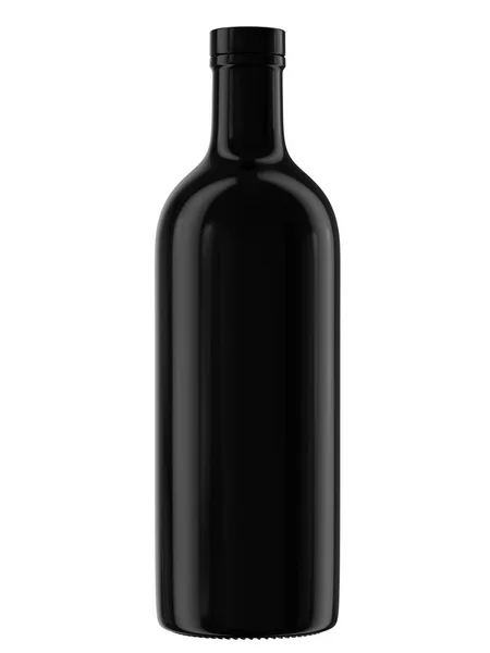 Láhev s brandy černá — Stock fotografie