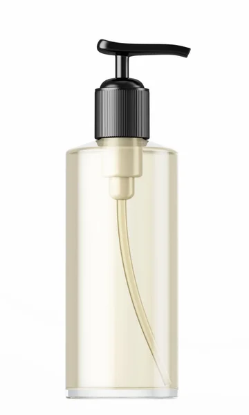 Frasco cosmético transparente com dispensador de tubo — Fotografia de Stock