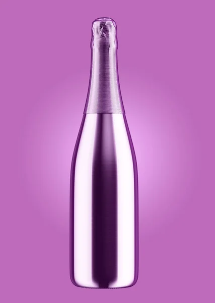Bouteille de champagne violet — Photo