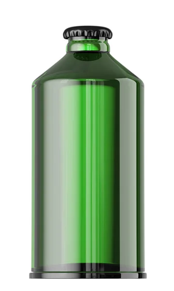 Grüne Apfelweinflasche — Stockfoto