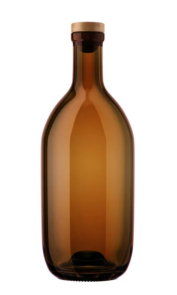 Láhev likéru s dřevěnými korek — Stock fotografie