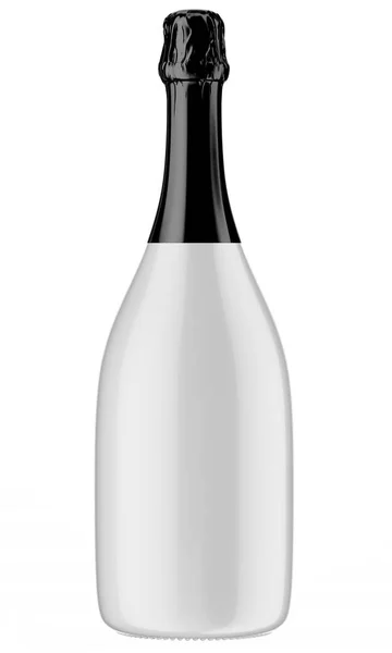Siyah top ile beyaz şampanya şişesi 