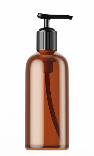 Tüp dağıtıcısı ile şeffaf kozmetik şişe