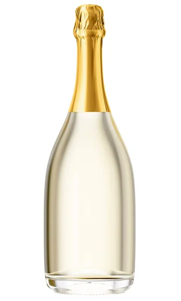 altın top ile şeffaf şampanya şişesi