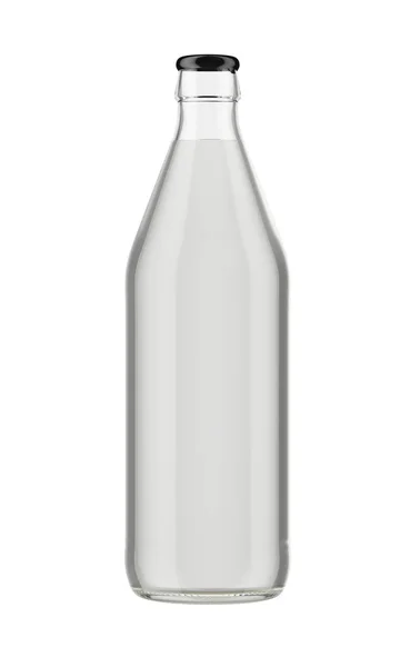 Botella de vidrio lleno con bebida — Foto de Stock