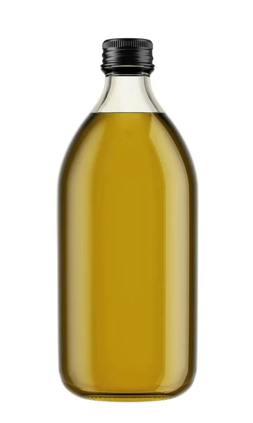 Bevanda verde in bottiglia di vetro — Foto Stock