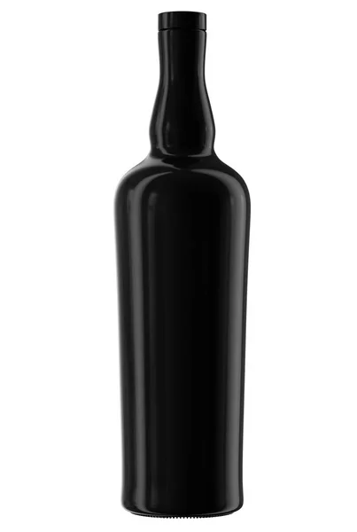 Whiskey schwarze Flasche — Stockfoto