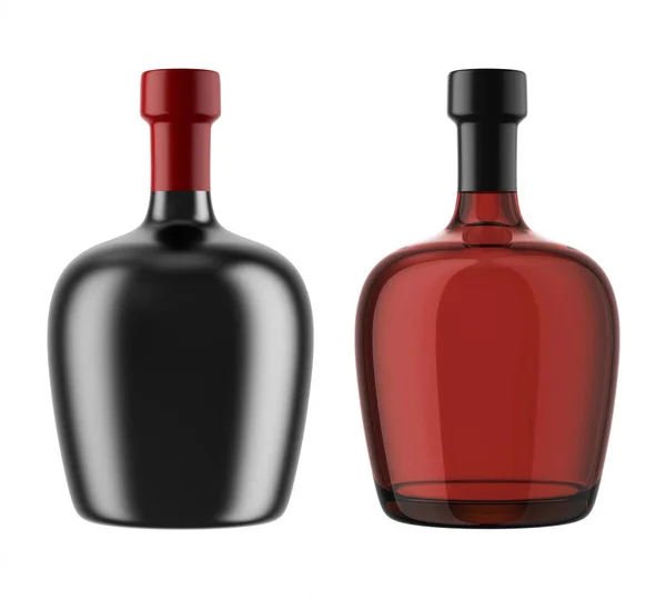 Mörk cognac flaskor — Stockfoto