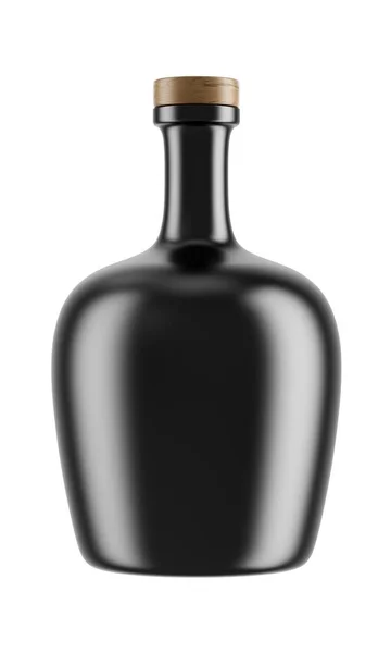 Botella de coñac con tapón de madera — Foto de Stock