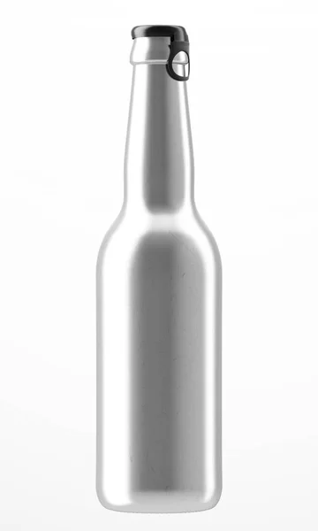 silver bottle of beer