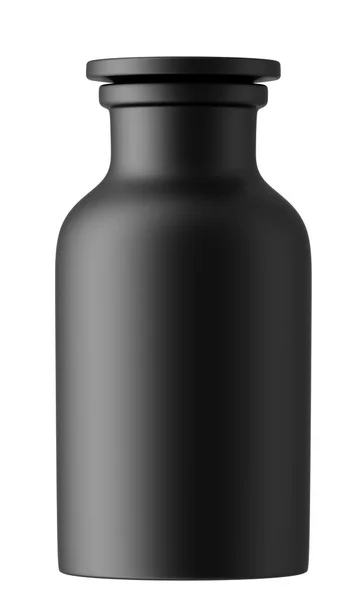 Černý matný láhev na džus — Stock fotografie
