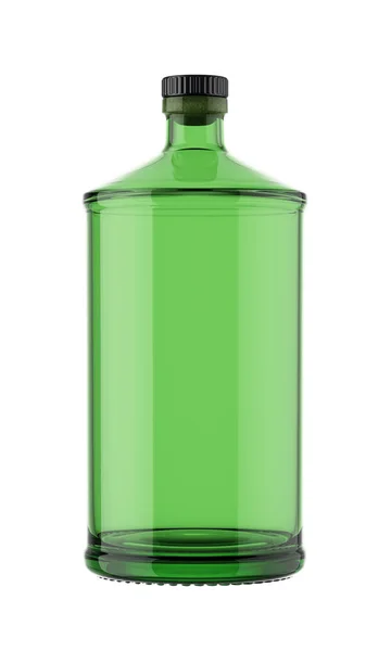 Grüne ungewöhnliche Flasche für alkoholische Getränke — Stockfoto