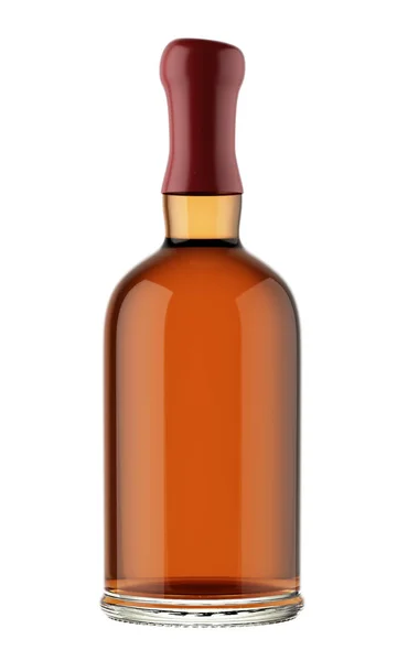 Rum bottle with red top — Stock Photo, Image