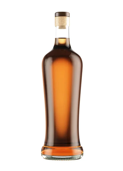 Bottiglia di rum con tappo di legno — Foto Stock