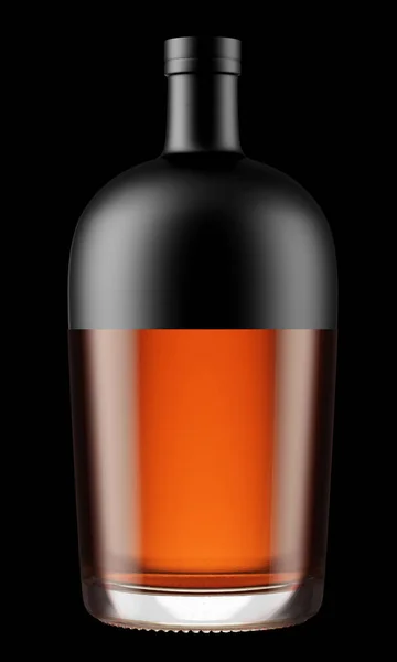 Πλήρη κονιάκ μπουκάλι με μαύρο top — Φωτογραφία Αρχείου