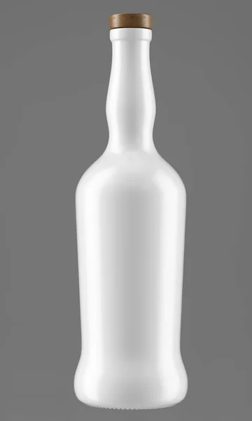 Fehér whiskey bottle — Stock Fotó