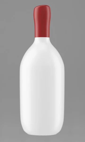 Зелена пляшка рому з червоним верхом — стокове фото