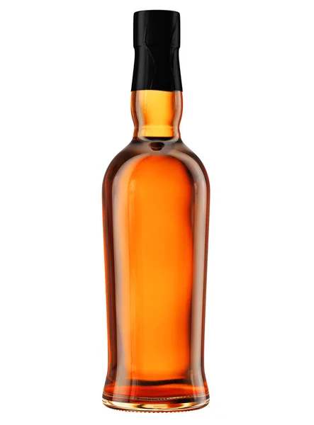 Fekete felső üveg whiskey — Stock Fotó