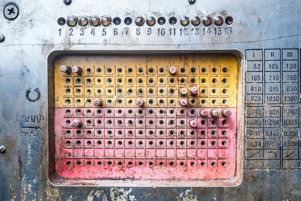 The control panel on the old machine — Stock Photo, Image