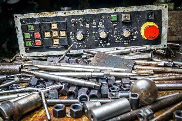 El panel de control de la vieja máquina —  Fotos de Stock