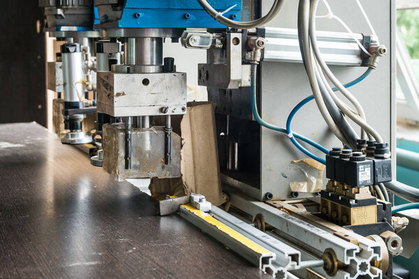 Machine part at the furniture factory