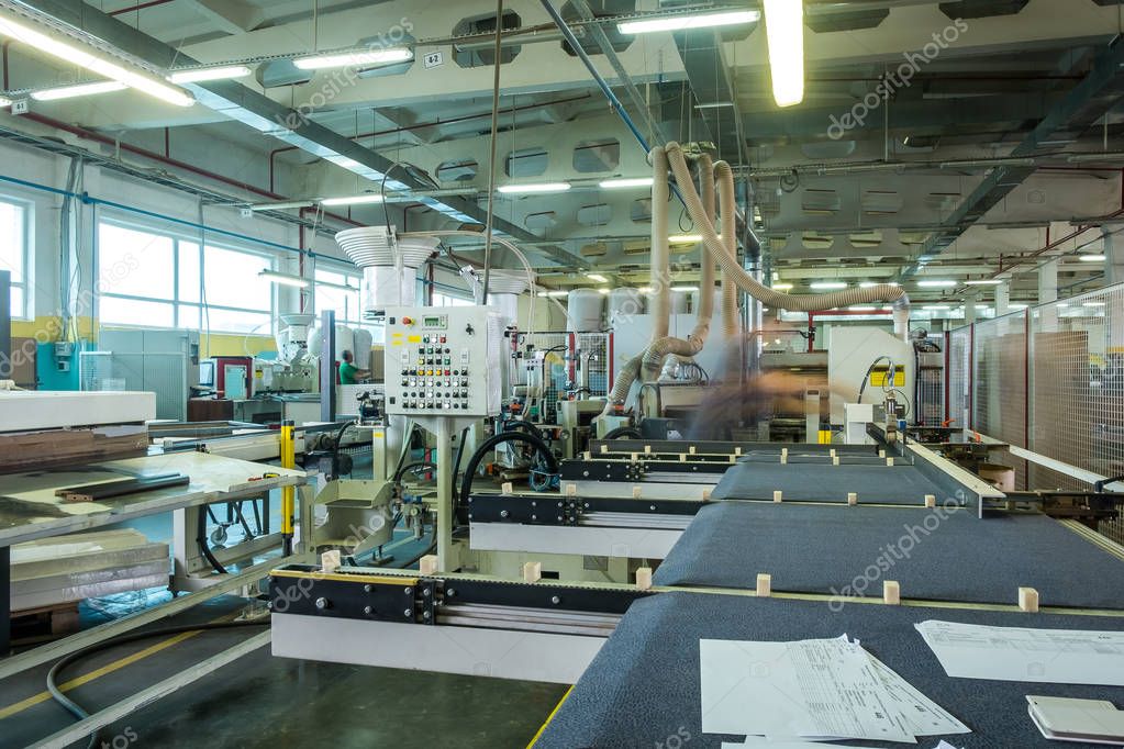 가구 공장 생산 라인 스톡 에디토리얼 사진 © dobrovizcki 147838415