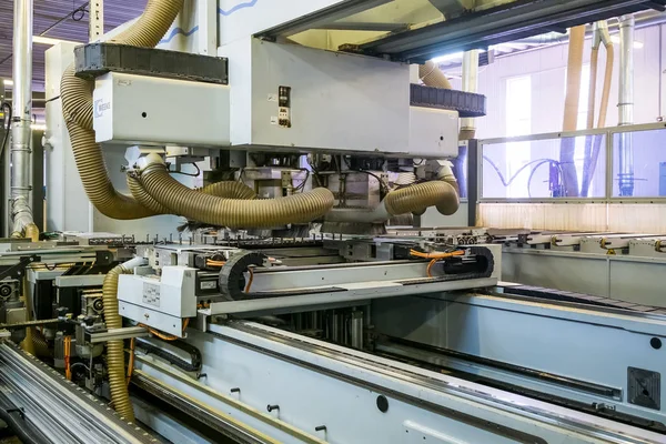 Máquina Para Trabajar Madera Una Fábrica Muebles —  Fotos de Stock