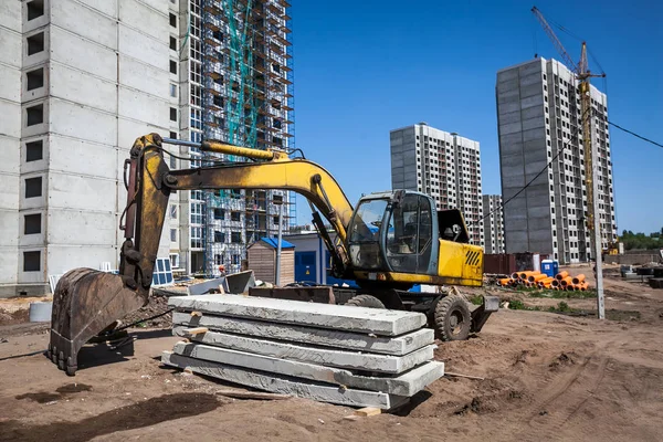 Ekskavatör sandpit Hafriyat çalışmaları sırasında