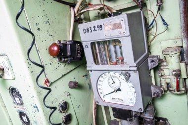 Bir tren operatörün taksi iç