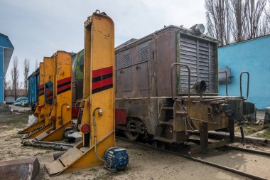 Lokomotif deposunda onarım