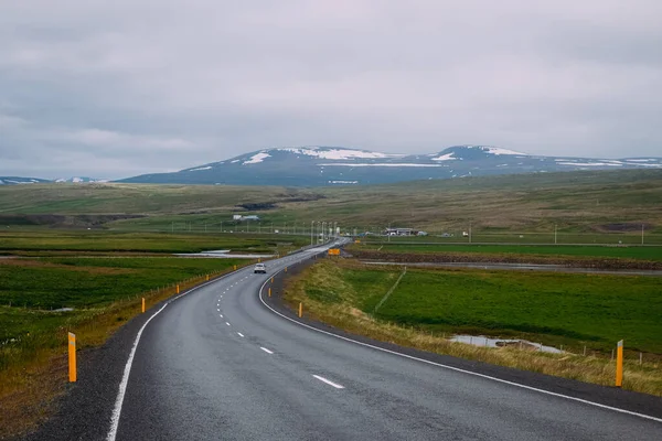 Camino Asfalto Número Uno Iceland Verano — Foto de Stock