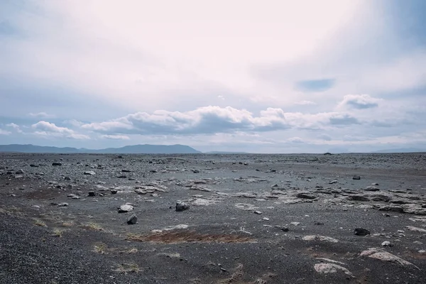 Gray Moon Landscape North East Iceland Evidence Prehistoric Volcanic Activity Stock Picture