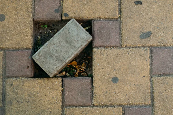 Rectangular Brick Square Compartment Road Surface Symbol Perfectionism — Stock Photo, Image