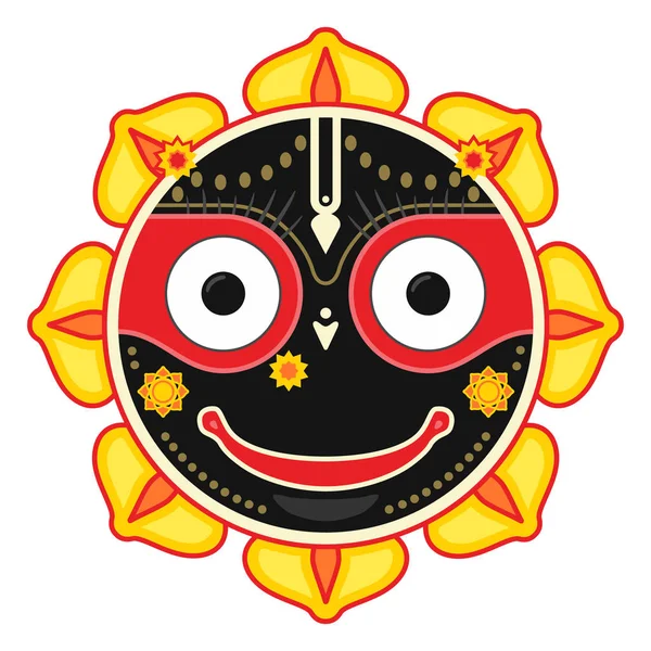 Jagannath, indischer Gott des Universums. — Stockvektor