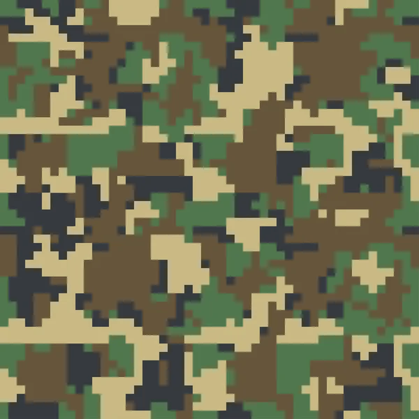 Pixel camo sem costura padrão — Vetor de Stock