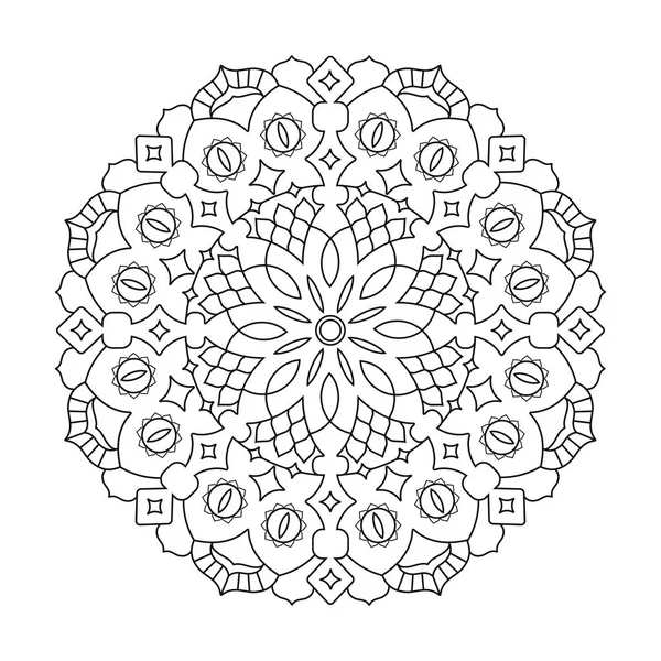 Çiçek mandalalar. Geometrik yuvarlak Hint süsleme desen.