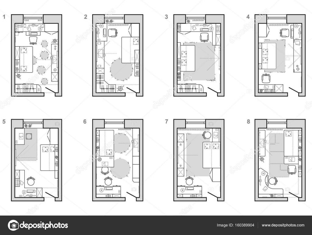 Furniture Plan Of Child S Room Floor Plan Symbol As