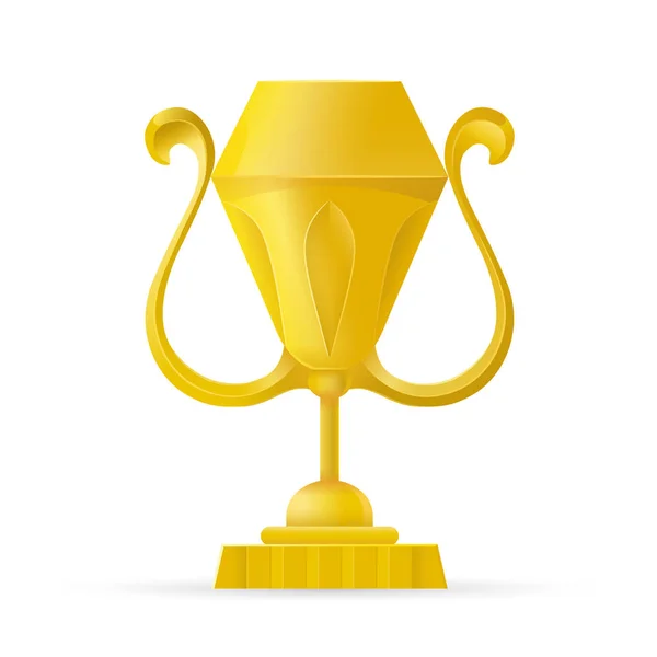 Trophy cup, award, vector icon in flat style. Simple winner symbol. — Stock Vector