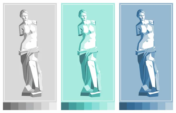 Estatua Venus de Milo. Afrodita - diosa del amor. Dibujo vectorial — Archivo Imágenes Vectoriales