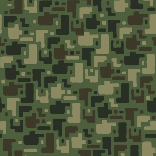 Camuflagem Padrão Fundo Sem Costura Vetor Ilustração Estilo Roupa Clássica —  Vetores de Stock