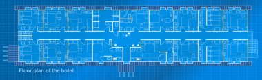 Otel planlama Icon set. Mimari planları kullanılan mobilya semboller koleksiyonu. Küçük oturma odası - üstten görünüm planları. Mimarlık ve inşaat teknik resim. Vektör plan proje. 