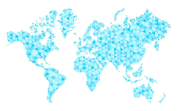 Kaart Van Wereld Met Trendy Driehoeken Ontwerp Veelhoek Mazen Van — Stockvector
