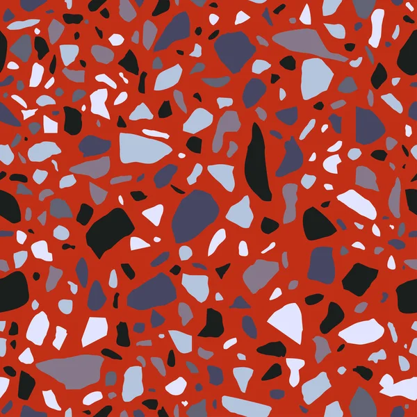 Terrazzo seamless modeli. Karo çakıl ve taş ile. Ambalaj kağıt, duvar kağıdı, terrazzo için arka plan doku döşeme.  